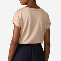 Camiseta Pima Manga Japonesa Feminina | Life Collection - Bege Camel