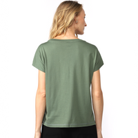Camiseta Pima Manga Japonesa Feminina | Life Collection - Verde Pinheiro