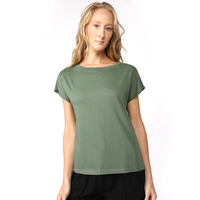 Camiseta Pima Manga Japonesa Feminina | Life Collection - Verde Pinheiro