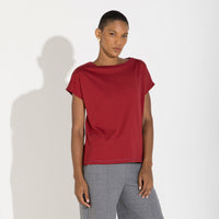 Camiseta Pima Manga Japonesa Feminina | Life Collection - Vermelho Escarlate