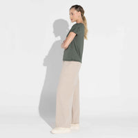 Camiseta Pima Manga Japonesa Feminina | Life Collection - Verde Figo