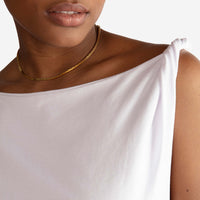 Blusa Algodão Ultraleve Assimétrica Feminina - Branco