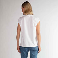 Blusa Algodão Ultraleve Franzida Feminina - Branco
