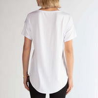 Travel T-shirt Barra Arredondada Feminina - Branco