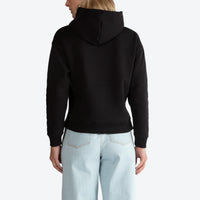 Blusão Moletom Flanelado Capuz Feminino - Preto