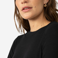 Vestido Longo Canelado Viscose - Preto