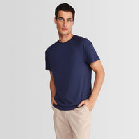 Camiseta Raglan Algodão Masculina - Azul