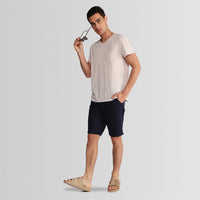 Camiseta com Bolso Masculina - Bege