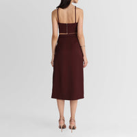 Top Cropped Detalhe Nó - Vermelho Vinho