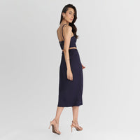 Top Cropped Detalhe Nó - Azul Marinho