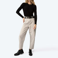 Suéter Canelado Visco Seda Feminino - Preto