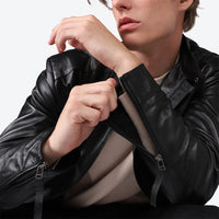 Jaqueta Couro Masculina - Preto