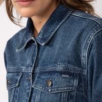 Jaqueta Jeans Feminina - Azul Jeans Médio