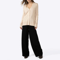 Cardigan Tricot Viscose Feminino - Bege