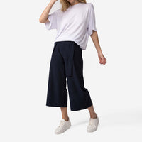 Camiseta Boxy Feminina | Travel T-Shirt Modal - Branco