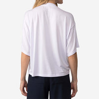 Camiseta Boxy Feminina | Travel T-Shirt Modal - Branco