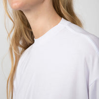 Camiseta Boxy Feminina | Travel T-Shirt Modal - Branco