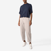 Camiseta Boxy Feminina | Travel T-Shirt Modal - Azul Marinho