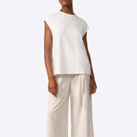 Camiseta Malha Linho Feminina - Off White