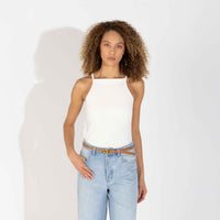 Regata Cotton Pima Cava Americana Feminina - Off White