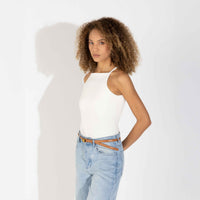 Regata Cotton Pima Cava Americana Feminina - Off White