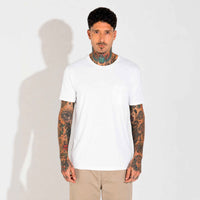 Camiseta Pima Bolso Masculina - Branco