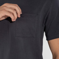 Camiseta Pima Bolso Masculina | Life Collection - Cinza Escuro