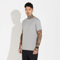 Camiseta Pima Bolso Masculina | Life Collection - Cinza Titânio