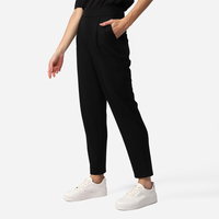 Calça Malha Estruturada Alfaiataria Feminina - Preto