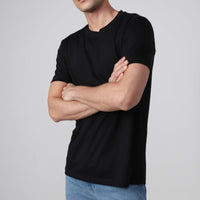 Camiseta Pima Punho Masculina | Life Collection - Preto