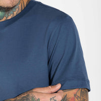 Camiseta Pima Punho Masculina | Life Collection - Azul Carbono