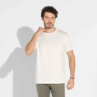 Camiseta Pima Punho Masculina | Life Collection - Off Vanilla