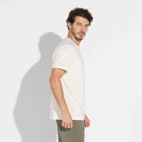 Camiseta Pima Punho Masculina | Life Collection - Off Vanilla
