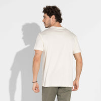 Camiseta Pima Punho Masculina | Life Collection - Off Vanilla