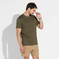 Camiseta Pima Punho Masculina | Life Collection - Verde Tomilho