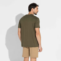Camiseta Pima Punho Masculina | Life Collection - Verde Tomilho