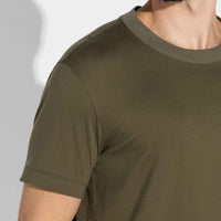 Camiseta Pima Punho Masculina | Life Collection - Verde Tomilho