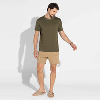 Camiseta Pima Punho Masculina | Life Collection - Verde Tomilho