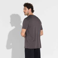 Camiseta Pima Punho Masculina | Life Collection - Cinza Carvão