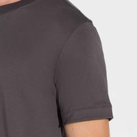 Camiseta Pima Punho Masculina | Life Collection - Cinza Carvão