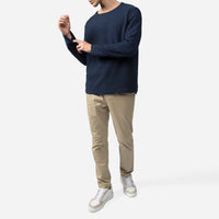 Blusa Blend Linho Textura Masculina - Azul Marinho