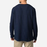 Blusa Blend Linho Textura Masculina - Azul Marinho