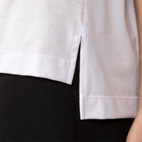 Camiseta Pima Ampla Decote Canoa Feminina - Branco