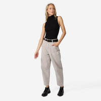 Regata Canelada Viscose Gola Alta Feminina - Preto