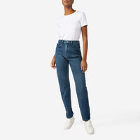 Calça Jeans Reta Feminina - Azul Jeans Médio