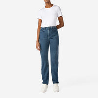 Calça Jeans Reta Feminina - Azul Jeans Médio