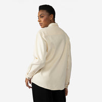 Jaqueta Sarja Flanelada Feminina - Creme