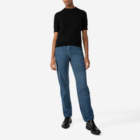 Blusa Tricot Manga Curta Feminina - Preto