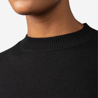 Blusa Tricot Manga Curta Feminina - Preto