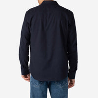 Camisa Algodão Flanelado 2 Bolsos Masculina - Azul Marinho